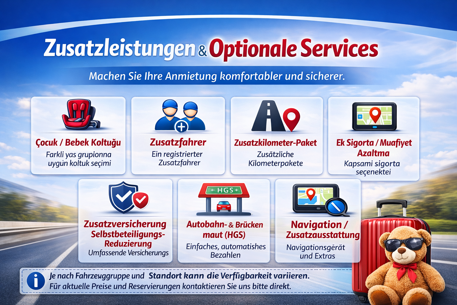 Zusatzleistungen & Optionale Services