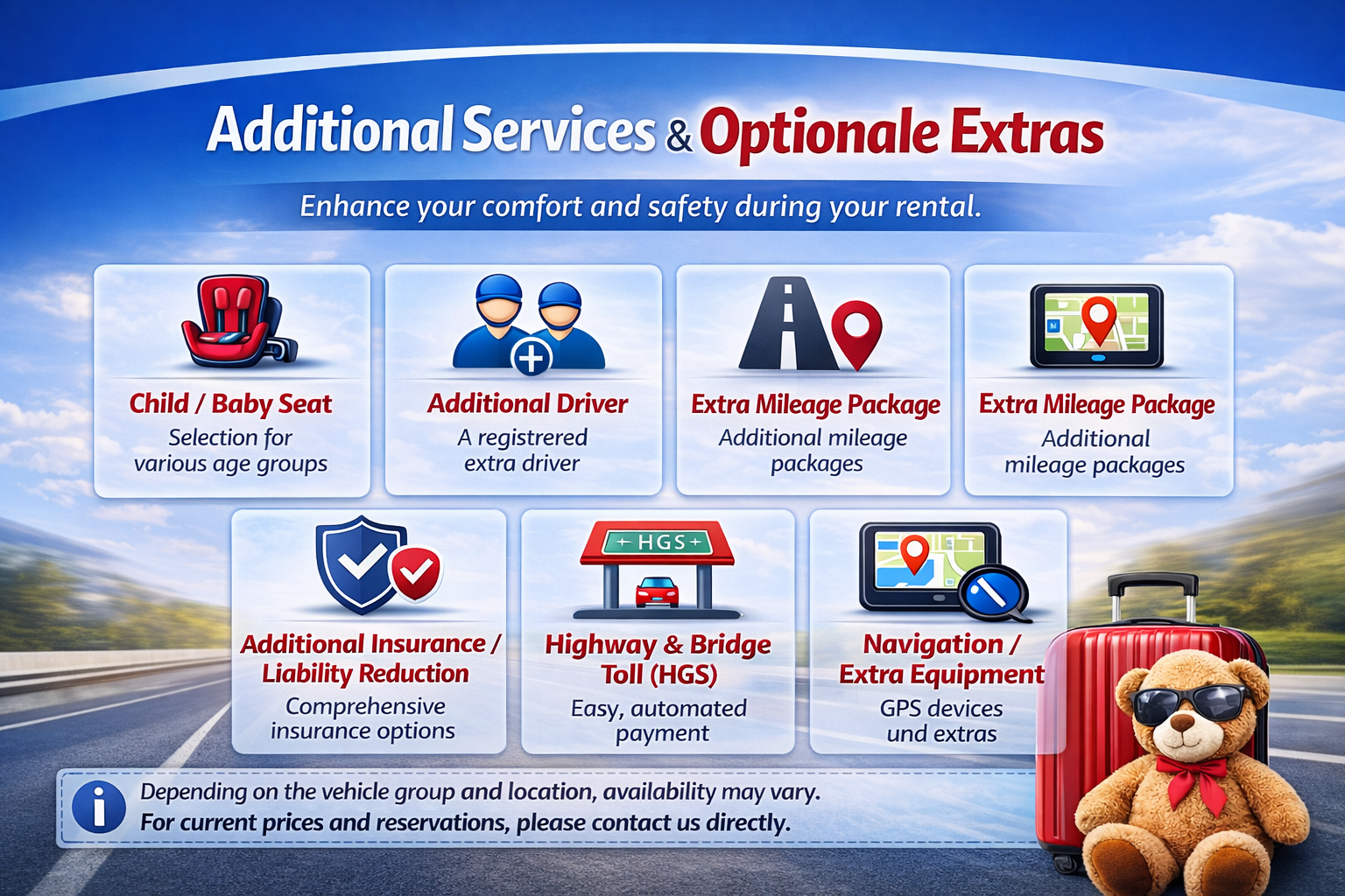 Zusatzleistungen & Optionale Services